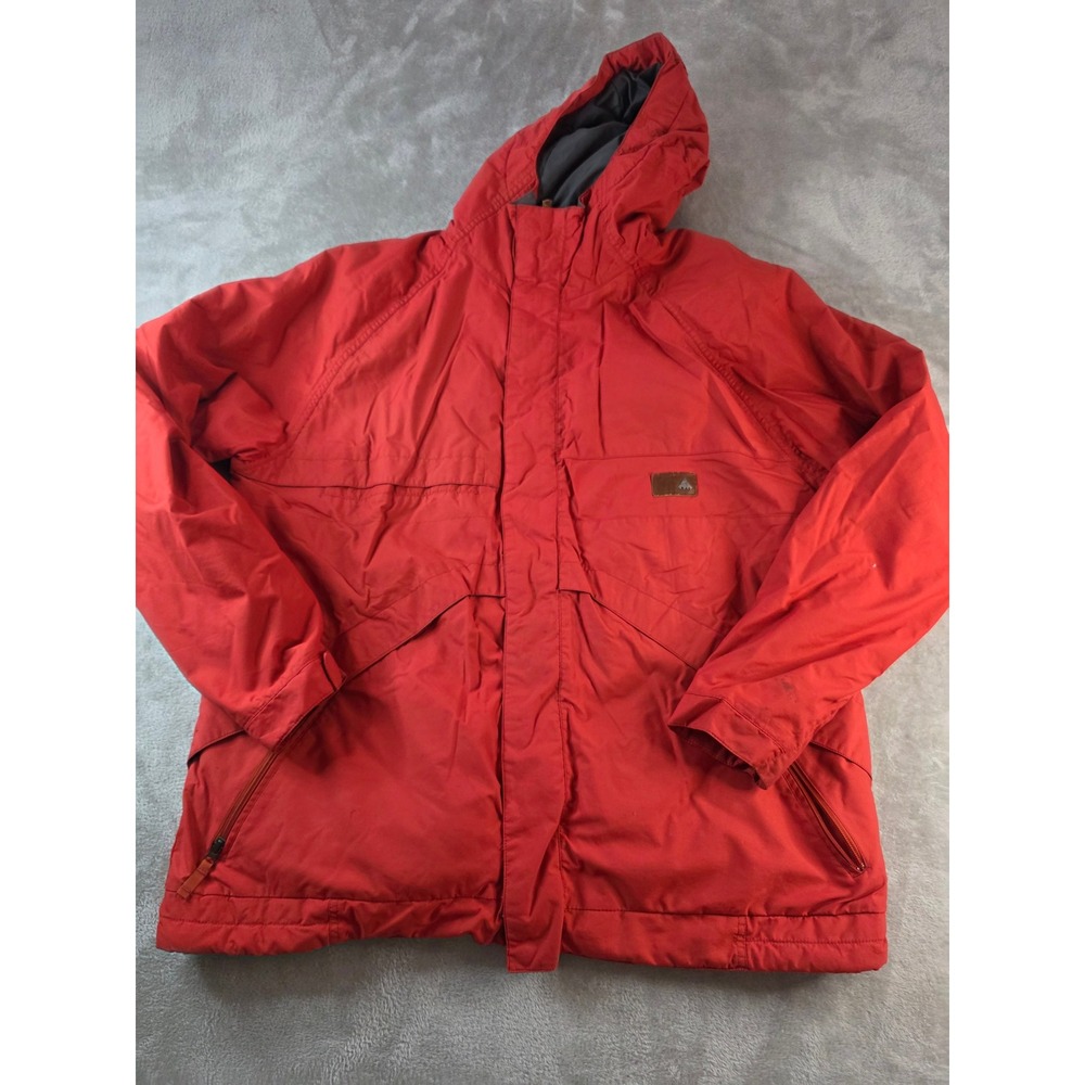 Burton Dryride Snowboard Jacket Mens XXL Red Hooded Insulated Winter Coat